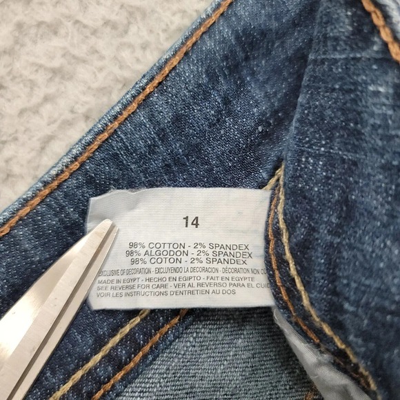 BandolinoBlu Jeans Womens 14 Blue Denim Straight Casual Pockets High Rise Flat - Picture 7 of 12